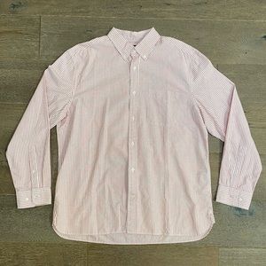 Banana Republic Men’s Red Stripe Button Up Shirt Size XL